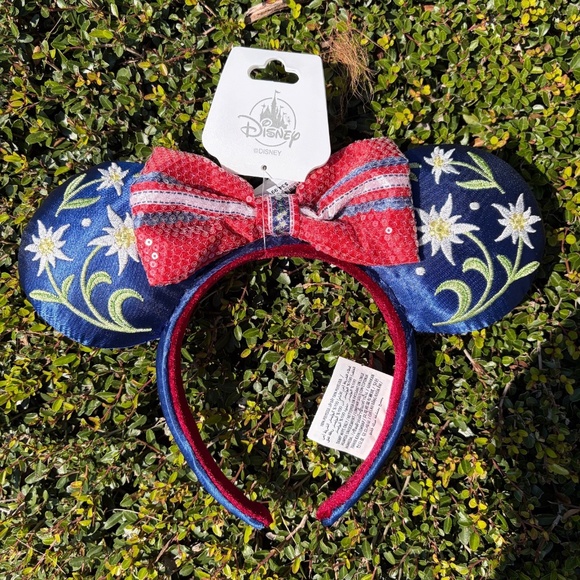 Disney Parks Epcot Germany Edelweiss Minnie Ears Headband - NEW - Picture 1 of 2